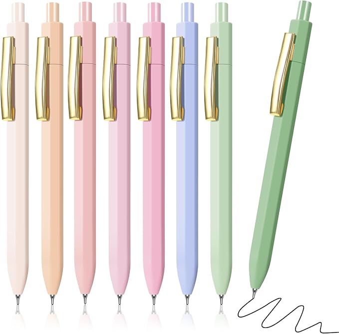 Piochoo Ballpoint Pens, 0.7mm Medium Point Retractable Pen, Cute Pen by Piochoo