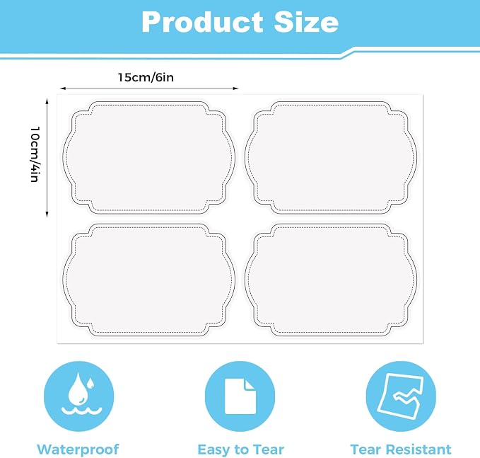 160 Pcs Labels for Storage Bins, 6 X 4 Inch Storage Bin Labels Large Removable - Image 2