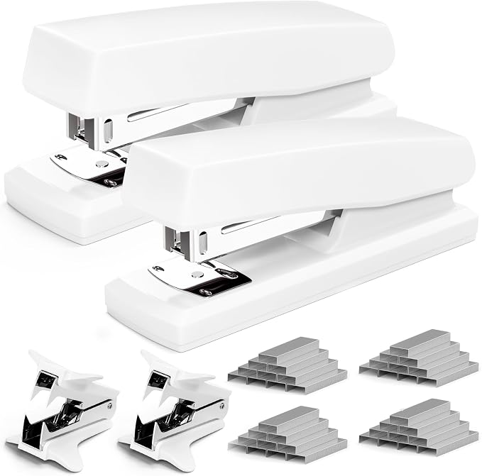 2 Pack White Office Stapler, 25-Sheet Capacity by Unknown