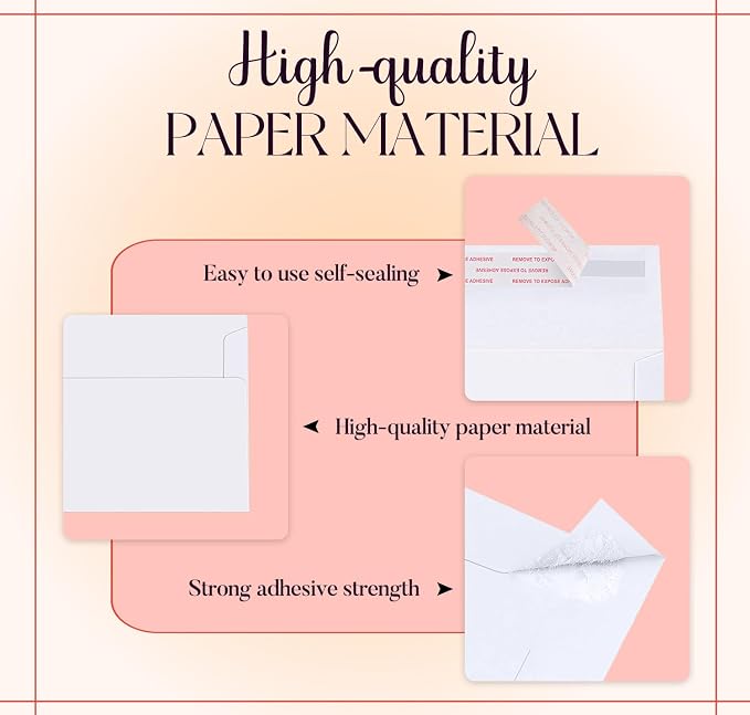 ACSTEP 50Pack Blank Cards and Envelopes 4X6 White Cardstock - Image 6