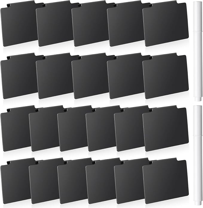 Chinco 24 Pcs Basket Label Clips Set Include 30 Removable Kitchen Clip Label by Chinco