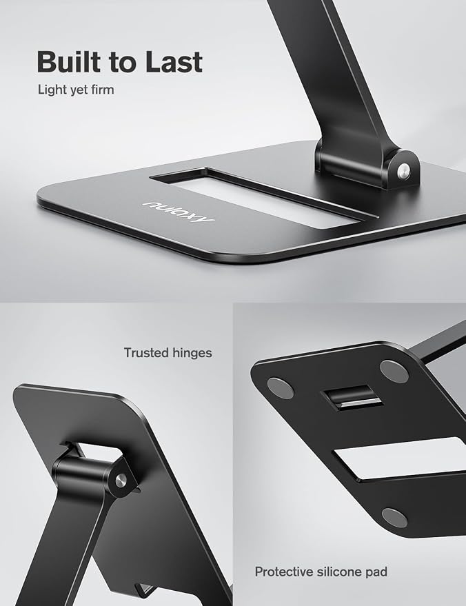 Nulaxy 2 Pack Dual Folding Cell Phone Stand, Fully Adjustable Phone Holder - Image 4