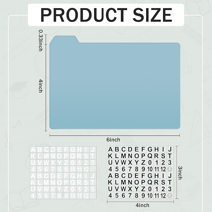 Harloon 50 Pack 4 x 6 Inch Index Card Dividers - Image 2