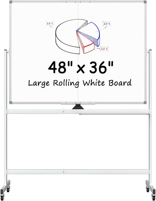 MaxGear Rolling Whiteboard on Wheels by MaxGear