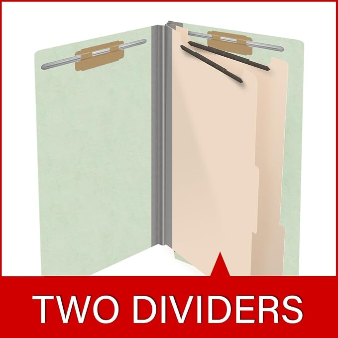 Ecom Folders End Tab Pressboard Classification Folders | Legal Size 25 Pt Stock - Image 8