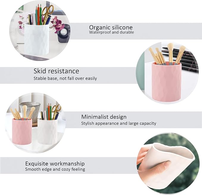 minimaliving Pen Holder, Nordic Style Silicone Waterproof Pencil Holder - Image 3