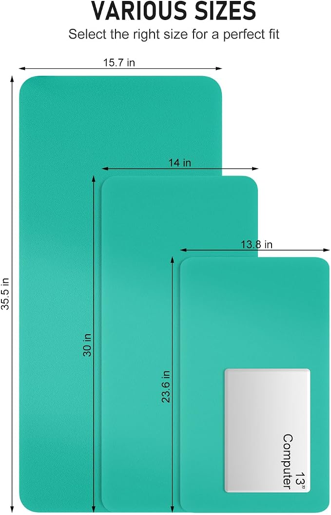 Desk Pad, 35.5" x 17" PU Leather Non-Slip Desk Mat Large Mouse Pad - Image 6