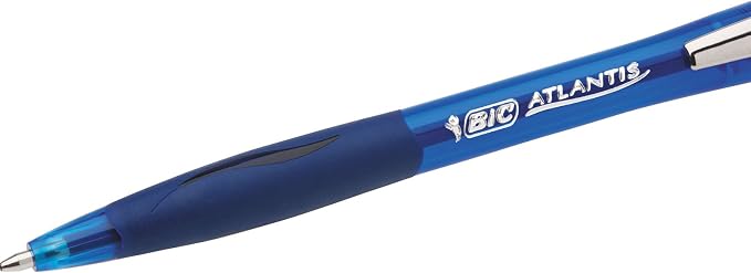 BIC Glide Blue Retractable Ballpoint Pens, Medium Point, 2-Count Pack, Ultra - Image 4