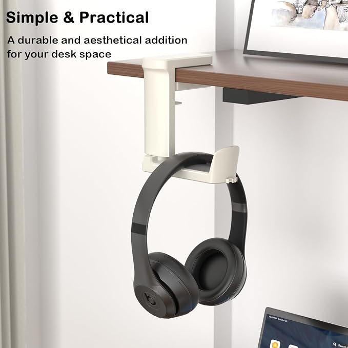 Headphone Hook - Adjustable Clamp-on Headphone Holder, Under Desk Gaming - Image 5
