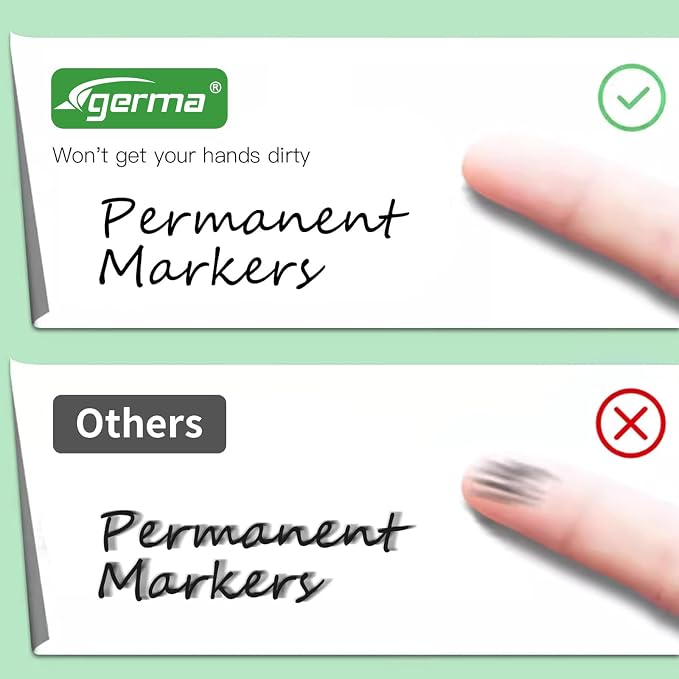 Cgerma Permanent Markers Bulk Fine Point, Quick Drying, Fade Resistant - Image 4