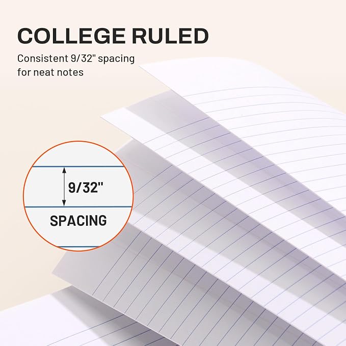 SUNEE Spiral Notebook, College Ruled Paper, 80 Sheets, Spiral Notebooks - Image 3