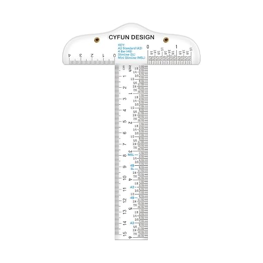 6 Inches Acrylic Clear T-Square Ruler, 1 Pack, T Square Ruler, Transparent by CYFUNDESIGN