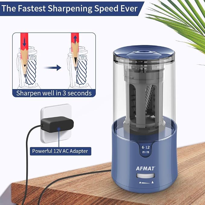 AFMAT Pencil Sharpener, Electric Pencil Sharpener - Image 3
