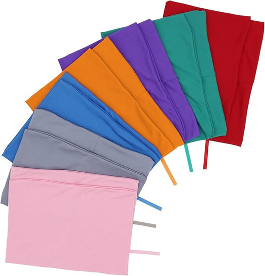 KICNIC Cloth Book Covers 7 Pcs, 6"x9" Stretchable Book Sox Suitable for Most Hardcover Books Up to 8.5”X9.5”, Washable and Reusable Protective Cover for Textbooks-DeskLoop Office