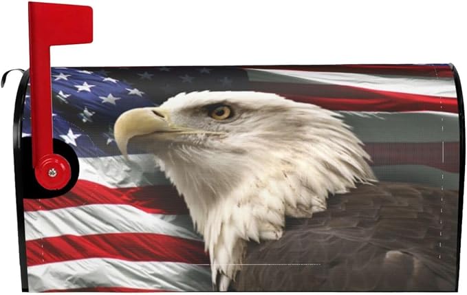 Independence Day American Eagle Flag Mailbox Covers, 4th of July Magnetic by Yomane