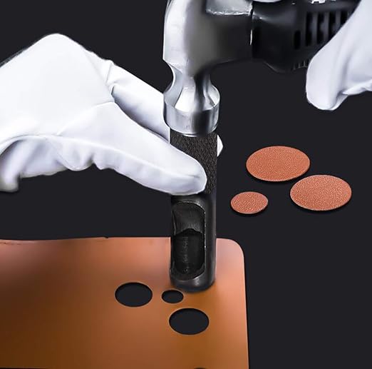 Spurtar Hollow Punch Set 9 Pieces 2.5-10.0mm Leather Punch Set Kit | Heavy Duty - Image 2