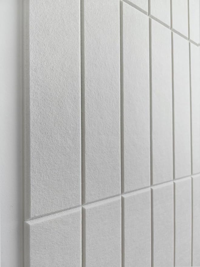 Large Cork Board Alternative - 12-Pack Felt Wall Tiles with Safe Removable Adhesive Tabs, Cork Wall Tiles Bulletin Board Home Office Essentials - Warm White-DeskLoop Office