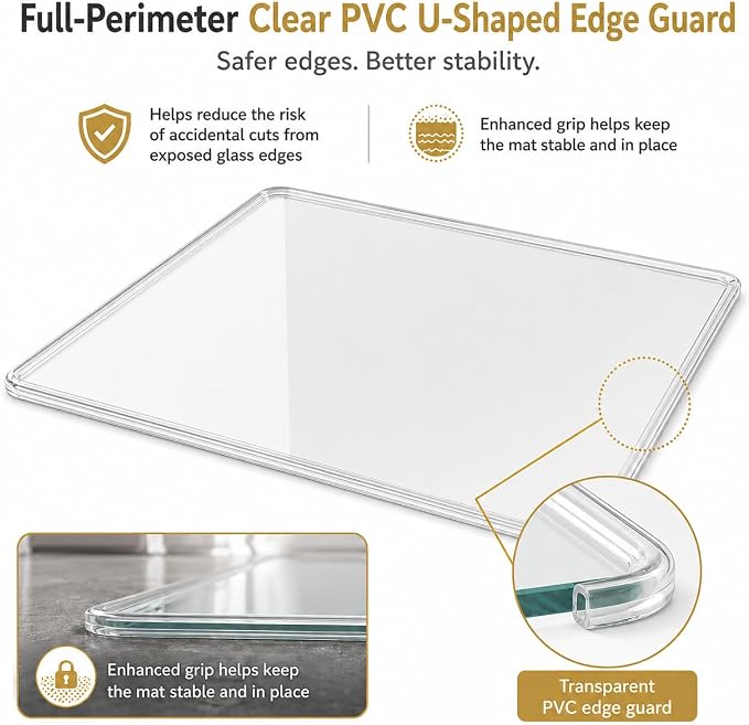 Tempered Glass Chair Mat 48" x 32", 1/5" Thick - Image 8