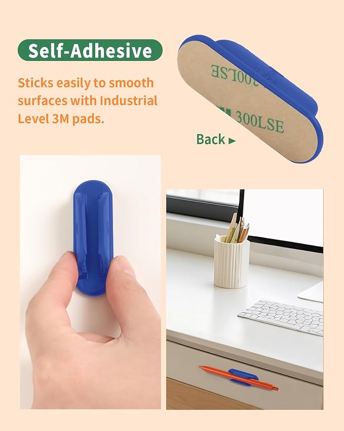 Tiizze Adhesive Pencil Holders for Desk Set of 10 - Image 3