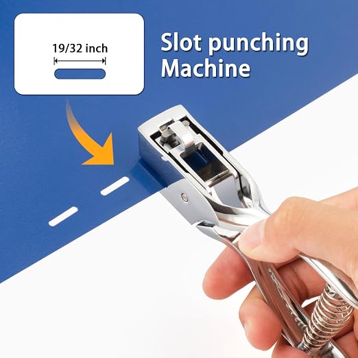 IMLIKE Badge Hole Punch for ID Cards:All Metal Handheld Slot Hole Punch - Image 3