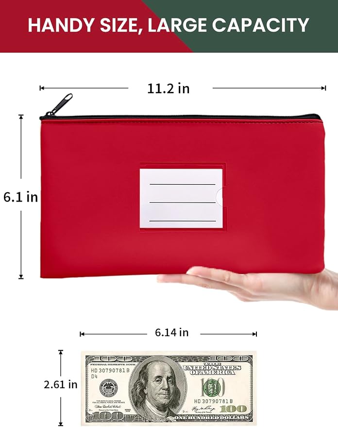 2-Pack Bank Deposit Money Bags - Image 2