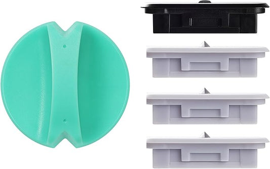 4-Pack Trimmer Replacement Blades for Fiskars Paper Trimmer, Replacement Blade for All Series of Fiskars/Portable&Precision Trimmer,Arts and Crafts,3 Cutting&1 Scoring Blades,Slider,Ice Blue-DeskLoop Office