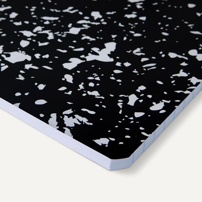 Amazon Basics Composition Notebook, Wide Ruled, 100 Sheets, 1 pack, Marble Black - Image 3
