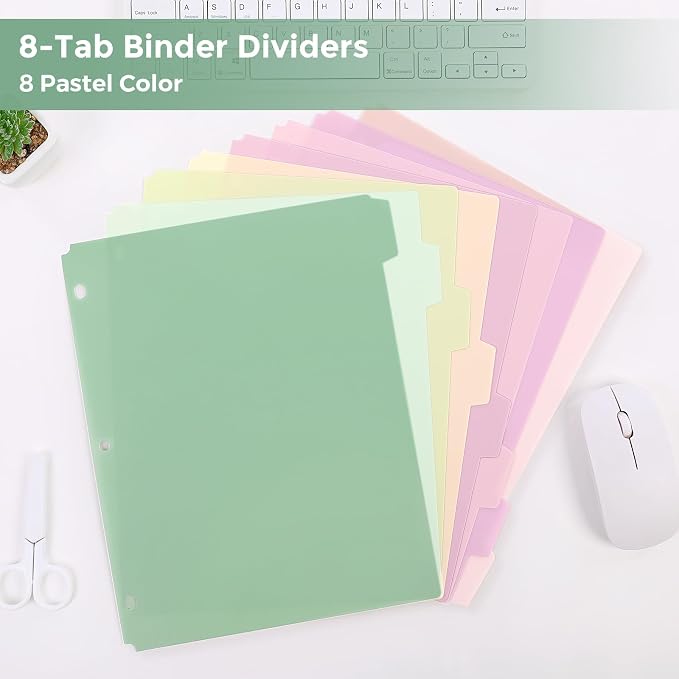 SKYDUE Durable Plastic 8-Tab Dividers - Image 4