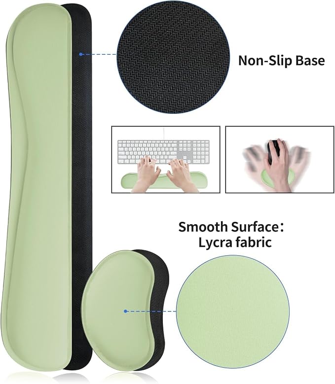 Bloss Leather Desk Pad and Keyboard Wrist Rest, Large Mouse Pad + Keyboard and - Image 6