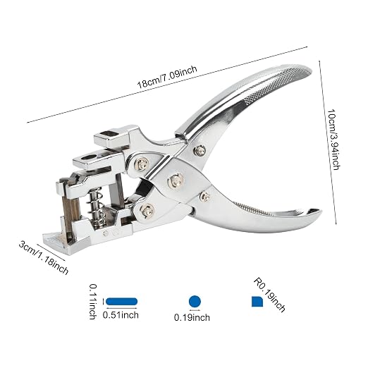 Heavy Duty Handheld Hole Punch for ID Cards, Zinc Alloy Construction, Sharp - Image 2