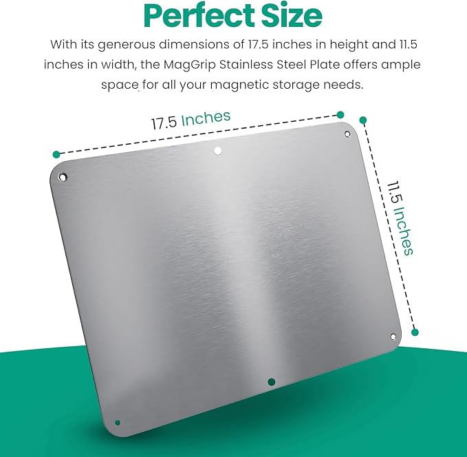 17.5inchX11.5inch Large Stainless Steel Plate - Image 2