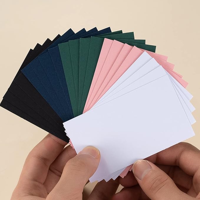 100 Pack Thick Paper Cardstock Blank Heavy Cards Stock for Invitations, Greeting Cards Making, Postcards, Photos, 250GSM Thick Paper (White, 3x5 inches)