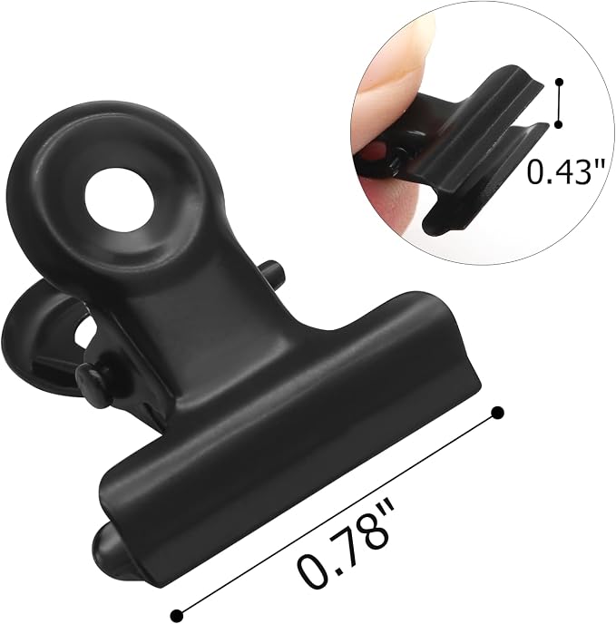 40 Pack Small Bulldog Clips 0.78 Inch Metal Hinge Clips Hinge Binder Clips - Image 2