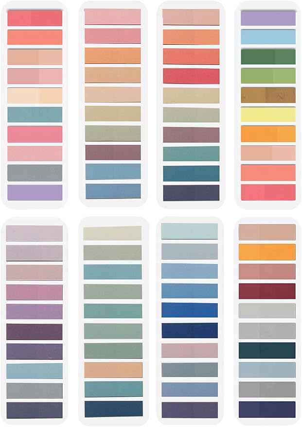 ELII 1600pcs Books Tabs for Annotating,Sticky Tabs Clear Sticky Notes, Page Markers for Notebooks, Multi-Colored Writable and Repositionable Book Flags-DeskLoop Office