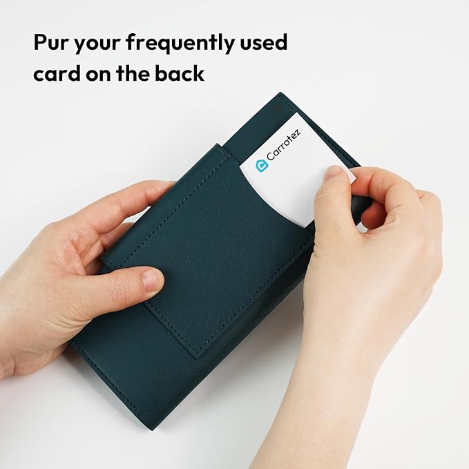 carrotez All-in-One Long Bifold 2-Tier PU Leather Wallet - Image 2