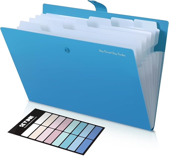 SKYDUE 7-Pocket Expanding File Folder, Professional Accordion Document Organizer by SKYDUE