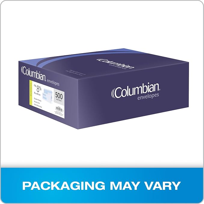 Columbian #8-5/8 Security Envelopes, 500 Pack, Double Window Self Seal Envelopes - Image 7