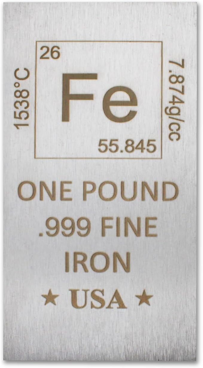 1 lb Pound Iron Bar .999 Pure Paperweight - Image 2