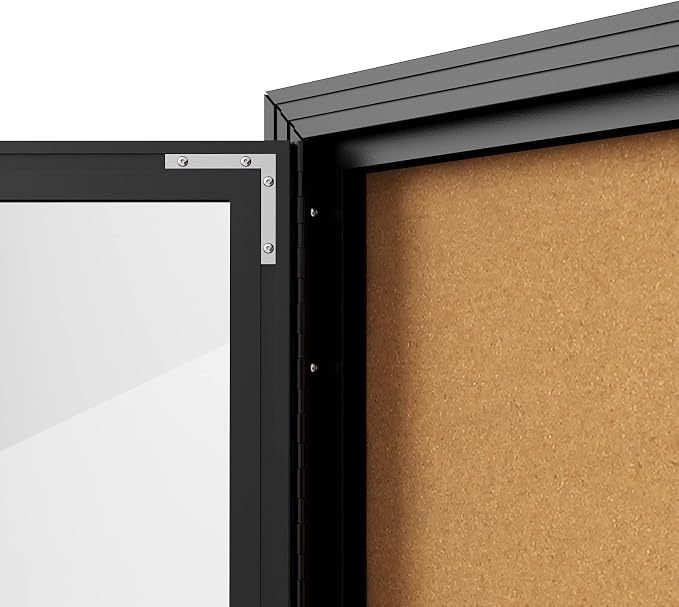 INNOVART Enclosed Bulletin Board 48”x36”, Lockable Cork Noticeboard - Image 6