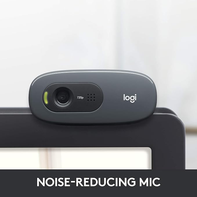 Logitech C270 Webcam, Widescreen Video Calling, Light Correction, - Image 3