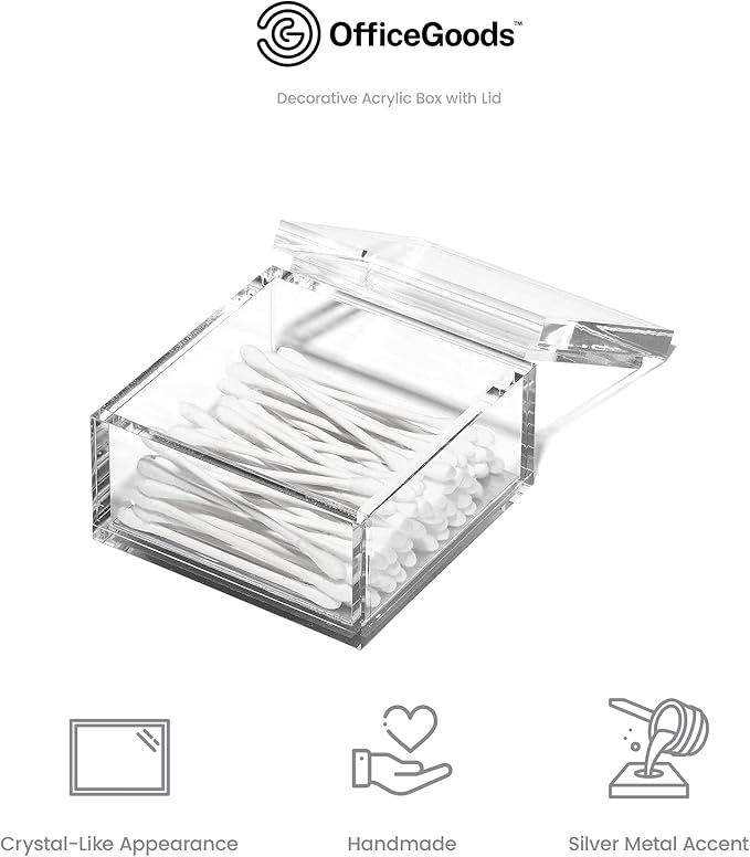 OfficeGoods Acrylic Desk Organizer w/Silver Base – Functional & Elegant Odds & - Image 5