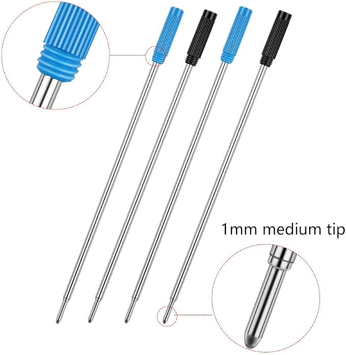 Unibene Cross Compatible Ballpoint Pen Refills 20 Pack, 1.0mm Medium Point-10 - Image 3