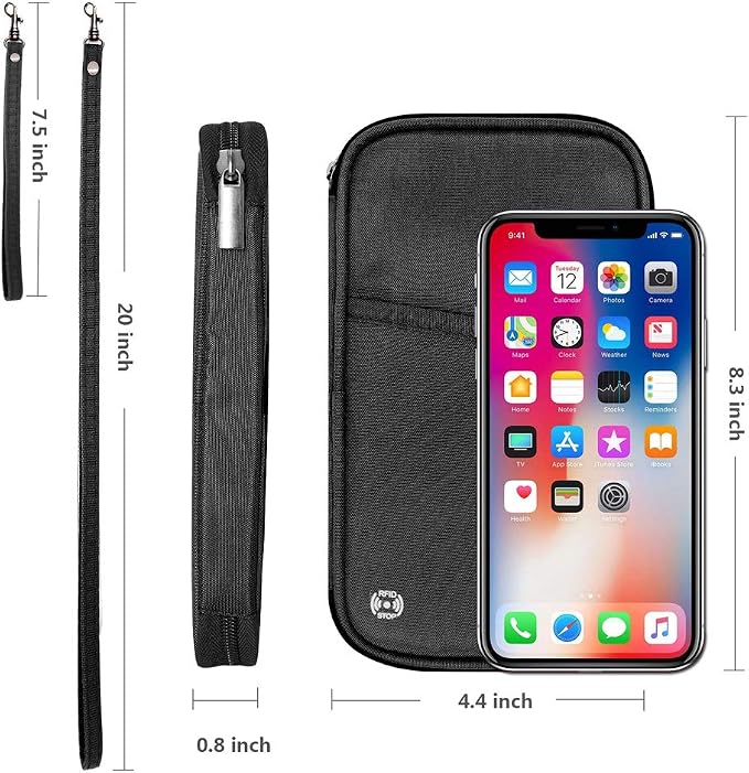 RFID Family Passport Wallet Holder Waterproof, Travel Document Organizer Credit - Image 6