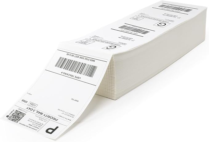 Buhbo 4 x 6 Direct Thermal Labels, Perforated and BPA Free, Compatible by Buhbo
