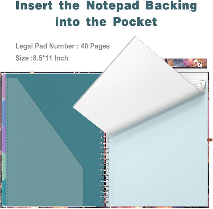 Hongri Clipboard Folio with Refillable Lined Notepad, 8.5 x 11 Folders with - Image 5