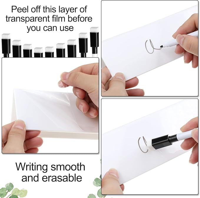 Fainne 30 Sets Dry Erase Name Tent Cards - Image 3