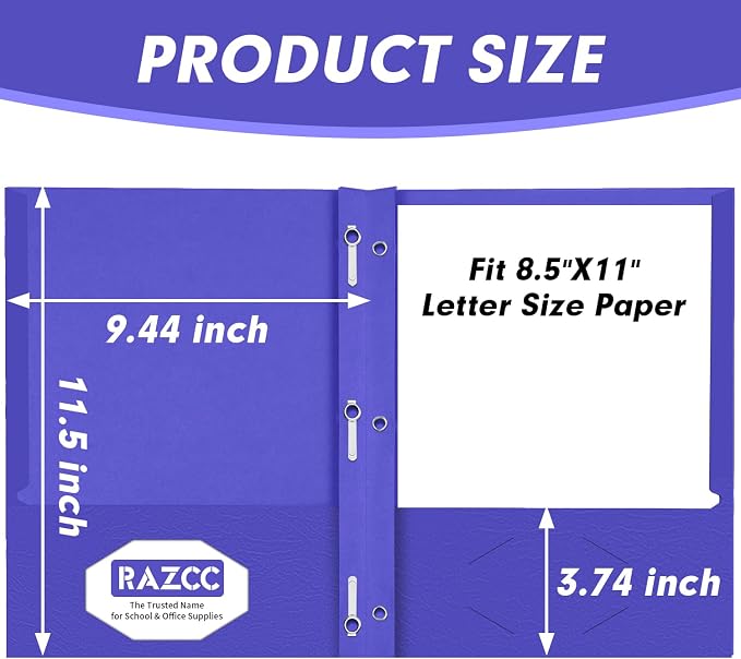 Two Pocket Folders, RAZCC 50 Pack Two Pocket - Image 2