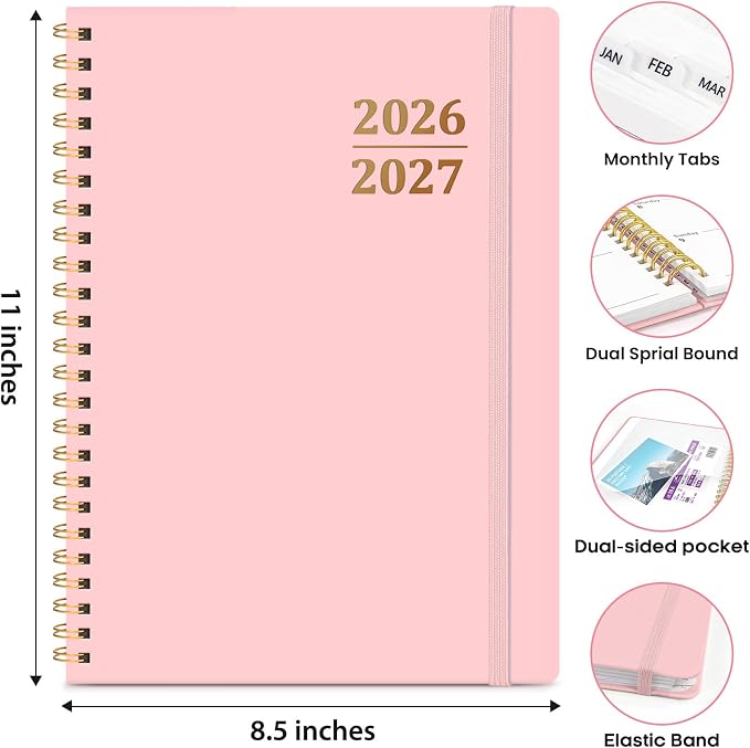 8.5" x 11" Academic Planner 2026-2027, Weekly & Monthly Calendar Planner Book - Image 5