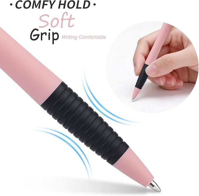 Pens Bulk, 60 Pack Gripped Slimster Ballpoint Pens -Morandi | Black Ink 1.0mm - Image 3