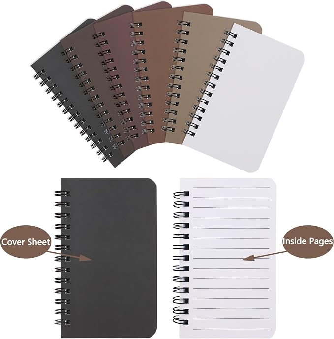 KTOJOY 6 Pack Spiral Notebook Small Pocket Notebook 3x5 Spiral Notepads - Image 5
